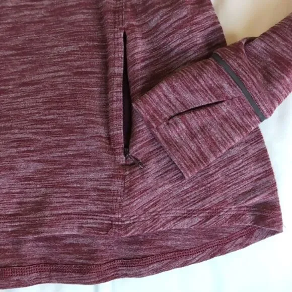 Lululemon Kanto Catch Me Heathered Bordeaux Half Zip Long Sleeve Top Size 4 - Picture 7 of 16